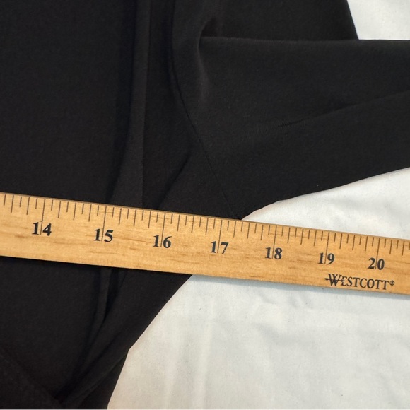 Vintage 90s Y2K Black Long Sleeve Midi Slip Dress with Ruffles, Fairy Grunge - Picture 4 of 7